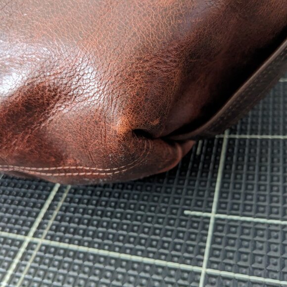 Rough & Tumble custom Duffel in Redwood Denim Full Grain Leather Bag Handbag - Picture 4 of 8